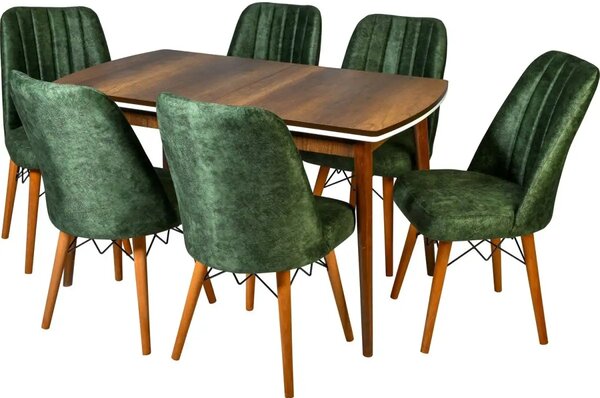 Scaun living tapitat Valentina verde Homs