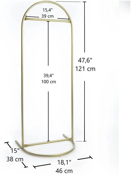 Stand umeras pentru haine, gold Homs, 121x46x38cm