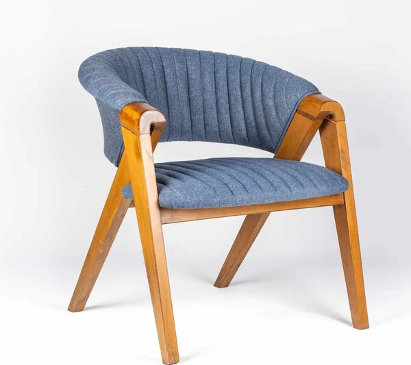 Scaun living tapitat,fag,Seria Special AST-650,Homs,60012,albastru