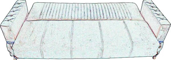 Canapea extensibila cu lada de depozitare 220x90x97 cm – stofa verde, detalii aurii – Vegas