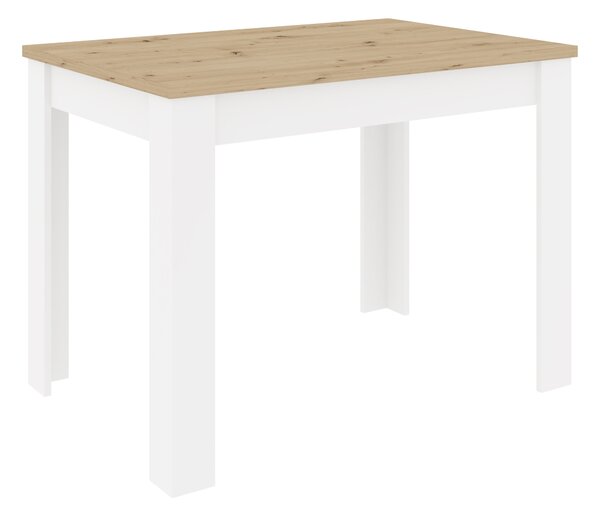 Masa haaus Zeta, Stejar Artisan/Alb, 102 x 69 x 75 cm