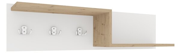 Cuieras haaus Grid, Stejar Artisan/Alb, 100 x 20 x 24 cm