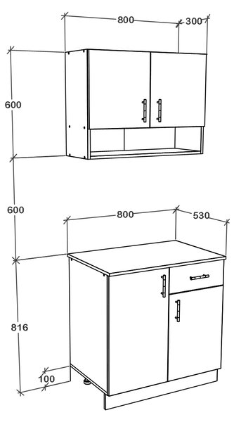 Set haaus Berna, Alb, L 80 cm