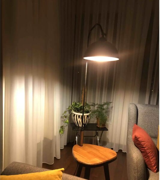 Masuta cu lampadar Decora Homs, negru,Seria lx, 40004