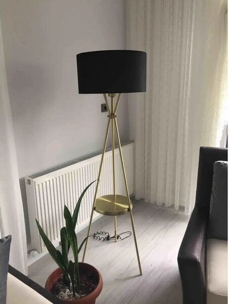 Lampadar cu masuta gri-auriu Homs,seria lx, 160 cm,40013