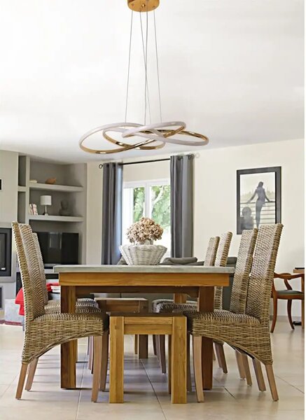 Lustra gold cu led,3 color lumina homs ro,lx,40024