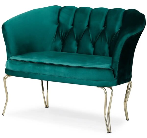 Set canapea Viena Homs textil verde-auriu,30703
