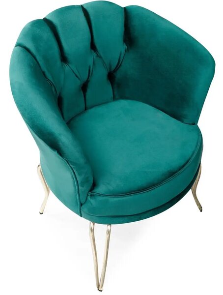 Set canapea Viena Homs textil verde-auriu,30703