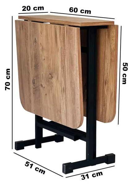 Mese Bucatarie extensibile Homs Nuc 120 x 60 x70 cm,w0032