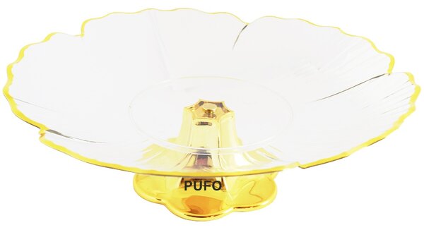 Fructiera eleganta tip platou Pufo Ellegant cu picior pentru prajituri, torturi, fructe, aperitive