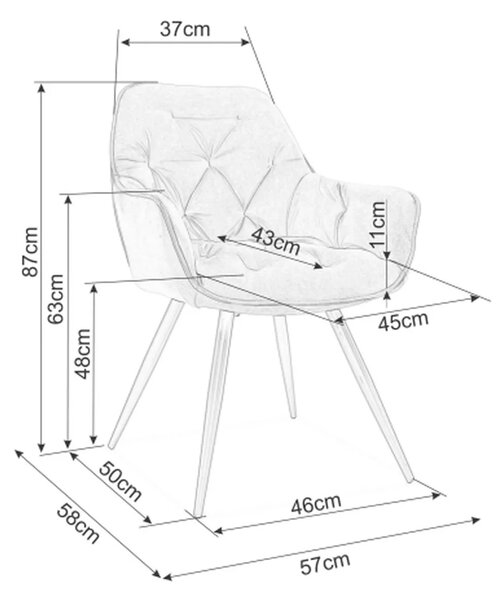 Scaun sufragerie Trix B (gri). Promo -7%. 1018330