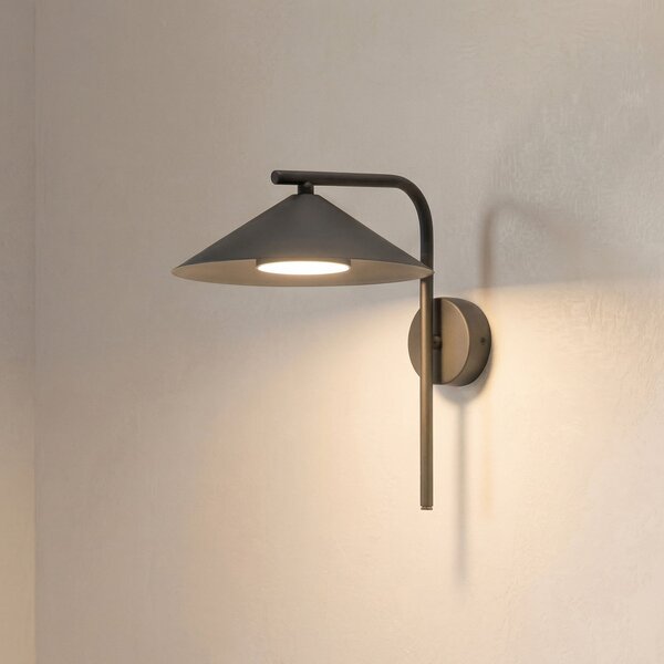 TK Lighting Aplică de perete Lume, maro, metal, înălțime 30,5 cm, reglabil, Maro / Rugină, dormitor, Metal