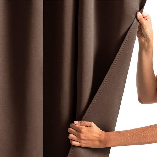 Draperie groasă blackout RESTILO maro închis 140 x 245 cm 1 buc