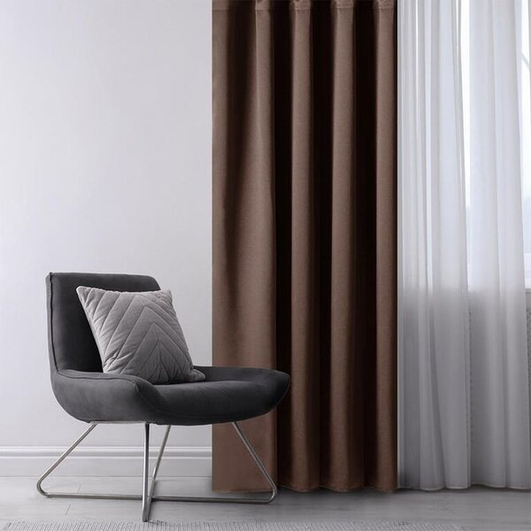 Draperie groasă blackout RESTILO maro închis 140 x 245 cm 1 buc