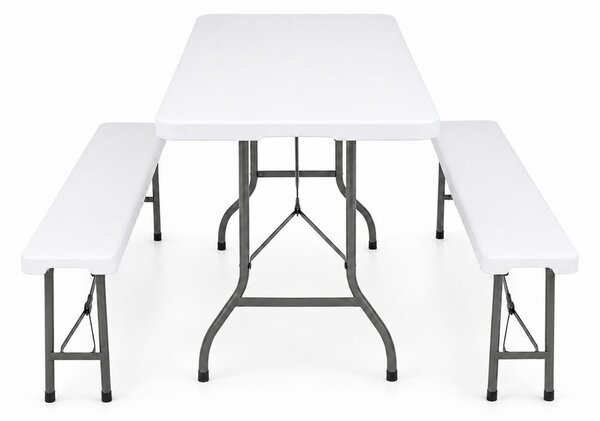Set catering/camping - masă ESSEN + 2x bancă LINDAU