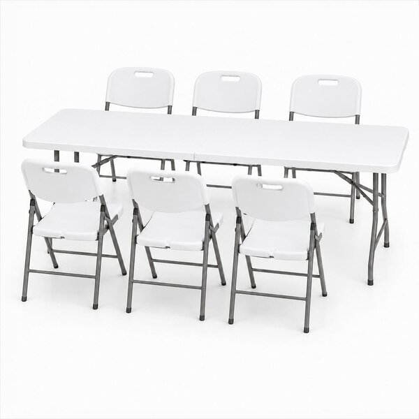 Set catering/camping - masă ESSEN + 6x scaune BERLIN