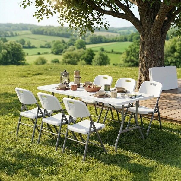 Set catering/camping - masă ESSEN + 6x scaune BERLIN