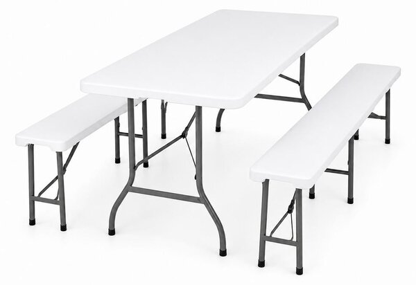 Set catering/camping - masă ESSEN + 2x bancă LINDAU