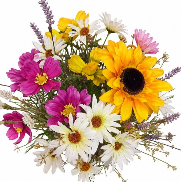Buchet FLOAREA-SOARELUI, COSMOS, FLORI DE CÂMP 65 cm