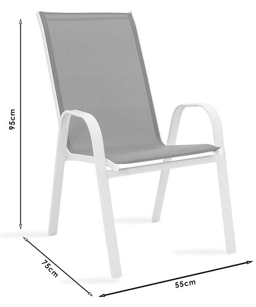 Set de gradina masa si scaune 3 bucati Watson-Calan metal negru-textilena maro 70x70x70cm
