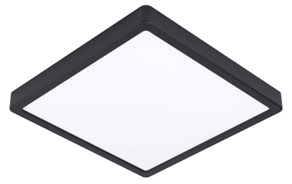 EGLO Fueva 5 plafonieră LED IP44 840 negru 28,5x28,5, Negru, Baie, Metal
