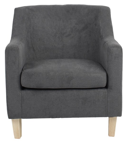 Fotoliu Joyful material textil antracit - culoare lemn natural 71x71x81cm