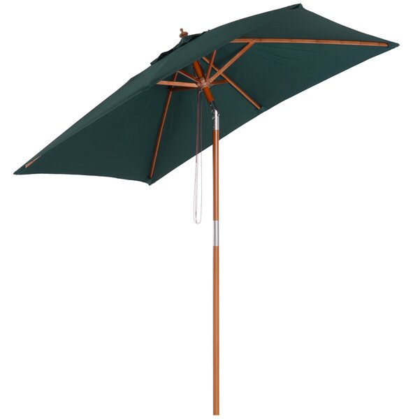 Umbrela Dreptunghiulara Outsunny din Bambus, 2x1.5x2,3m | Aosom Romania