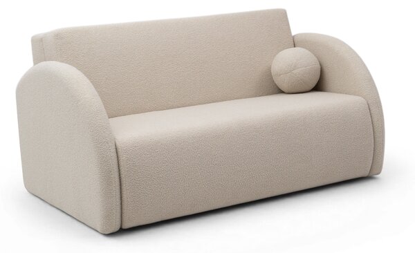 Canapea extensibilă Nubi trei locuri 140 cm cu ladă de depozitare - boucle bej deschis Quelle 03