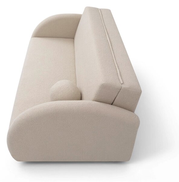 Canapea extensibilă Nubi trei locuri 140 cm cu ladă de depozitare - boucle bej deschis Quelle 03