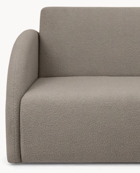 Canapea extensibilă Nubi 3 locuri 140 cm cu ladă de depozitare - bej boucle Quelle 16