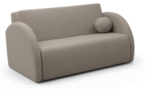 Canapea extensibilă Nubi 3 locuri 140 cm cu ladă de depozitare - bej boucle Quelle 16