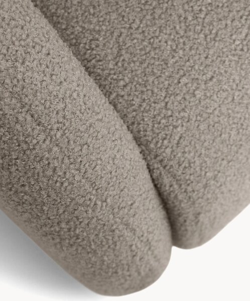 Canapea extensibilă Nubi 3 locuri 140 cm cu ladă de depozitare - bej boucle Quelle 16
