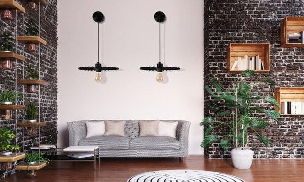 Lampa de perete APP1355-1W BLACK 30 cm