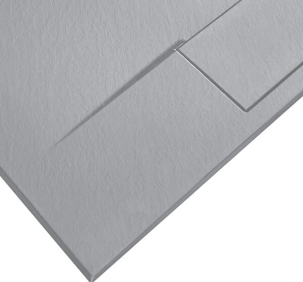 Rea Bazalt, cadita de dus 90x90x2,5 cm + sifon jos, gri, REA-K4105
