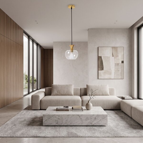 Lampa DE TAVAN SUSPENDABILA din sticla Sfera Auriu APP902-1CP