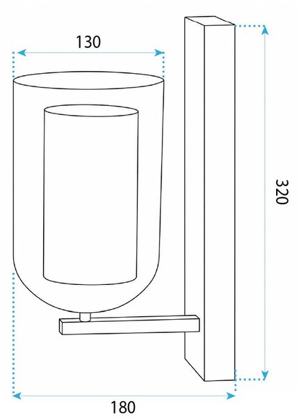 Lampa de perete APP1206-1W Chrome