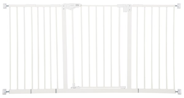PawHut Porțiță pentru Câini și Animale de Companie cu 3 Extensii, Lățime Reglabilă, 74-147.5x76.2 cm, Alb | Aosom Romania