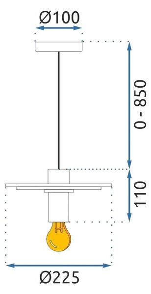 Lampă suspendată APP1214-1CP Black