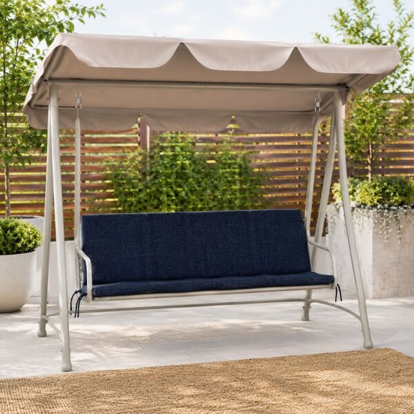 Perna balansoar gradina 150x50x50 cm, doua segmente, husa detasabila,bleumarin