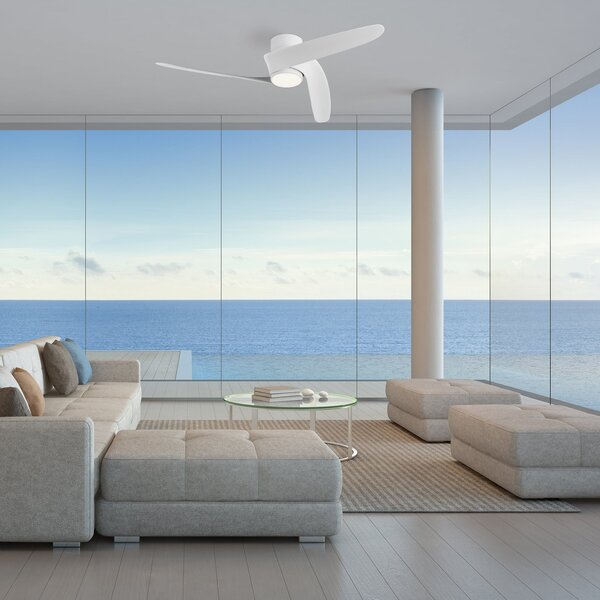 Ventilator de tavan inteligent cu LED Groenland S, alb, silențios - Mantra Mantra Iluminación, Groenland S, reglabil, Alb, Camera de zi, Metal, Modern