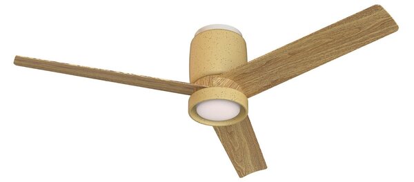 Ventilator de tavan cu LED-uri Ceramica M bej/lemn DC silențios - Mantra Mantra Iluminación, Ceramica M, reglabil, Bej, Camera de zi, Metal, Modern