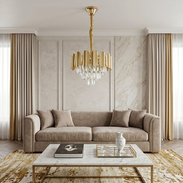 Lampă suspendată din cristal SWE099-CP 40cm GOLD