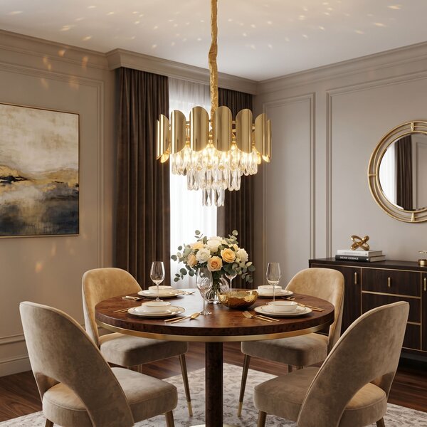 Lampă suspendată din cristal SWE099-CP 40cm GOLD
