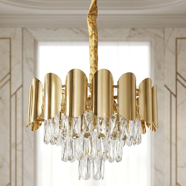 Lampă suspendată din cristal SWE099-CP 40cm GOLD