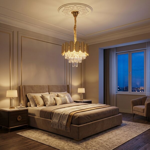Lampă suspendată din cristal SWE099-CP 40cm GOLD