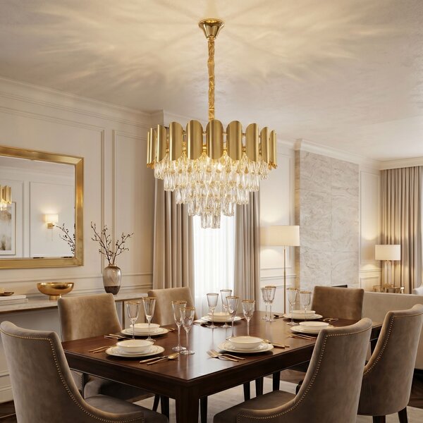 Lampă suspendată din cristal SWE100-CP 60cm GOLD