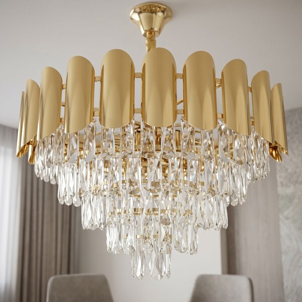 Lampă suspendată din cristal SWE100-CP 60cm GOLD