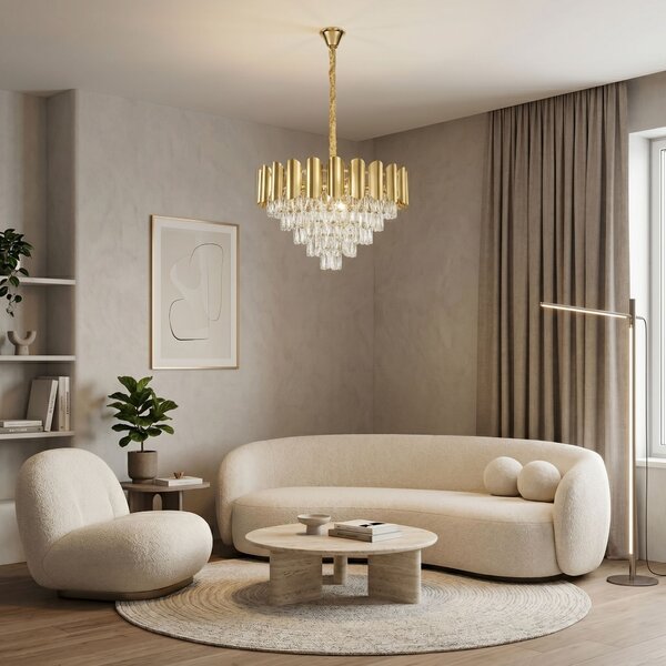 Lampă suspendată din cristal SWE100-CP 60cm GOLD
