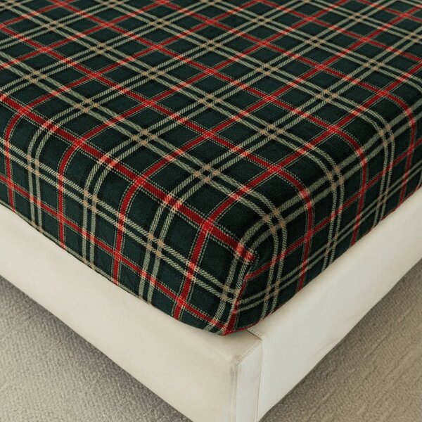 Cearsaf Cocolino microplus cu elastic GLENMOORE 200x200 cm verde