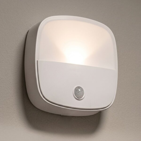 Lampă LED de noapte, cu senzor de mișcare, culoare alb, 8x7.5 cm